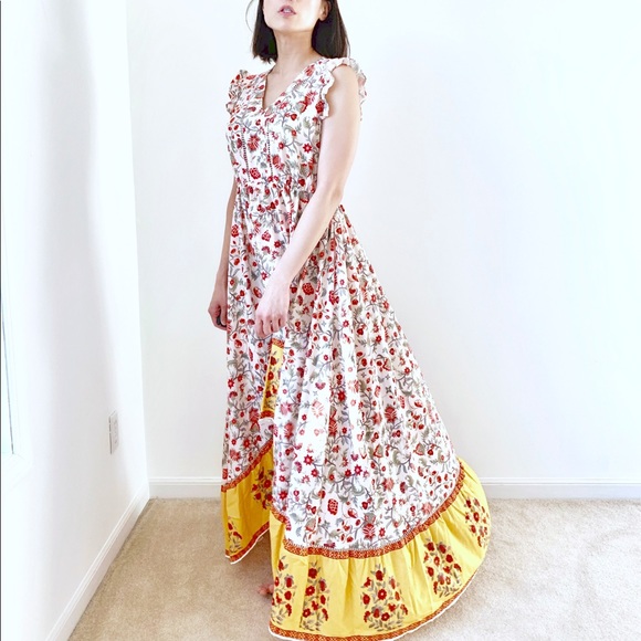 SHIPPING 4.99 -GOLDEN DREAMS Cascade Maxi dress - Picture 6 of 6